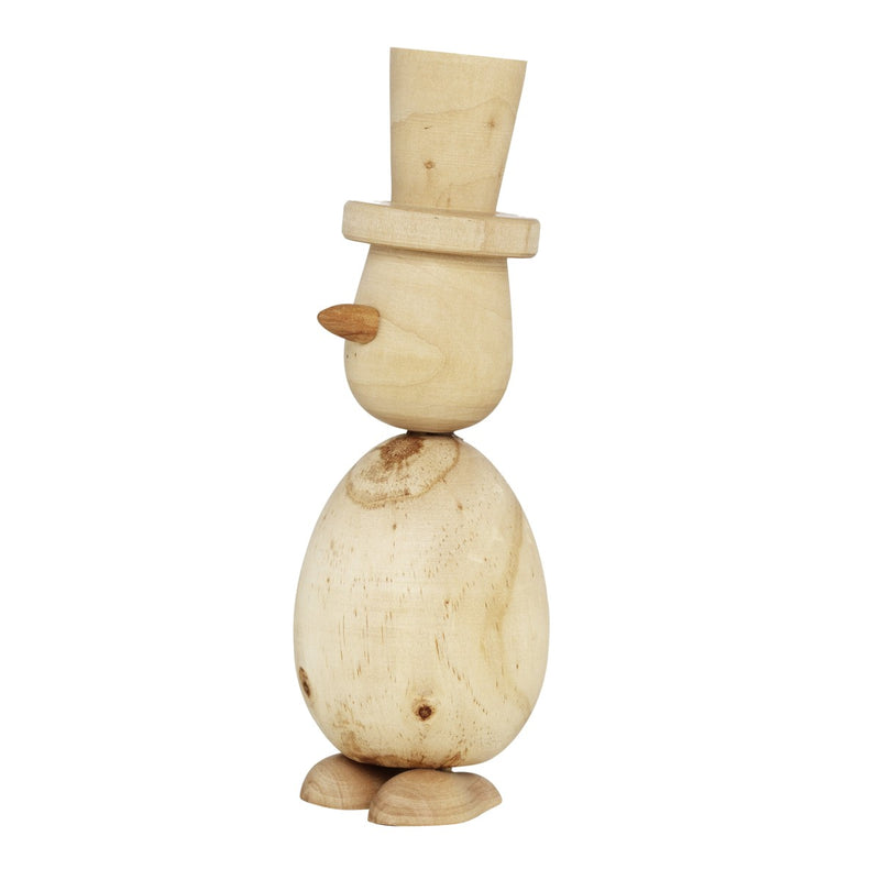 Houten figuur - sneeuwpop