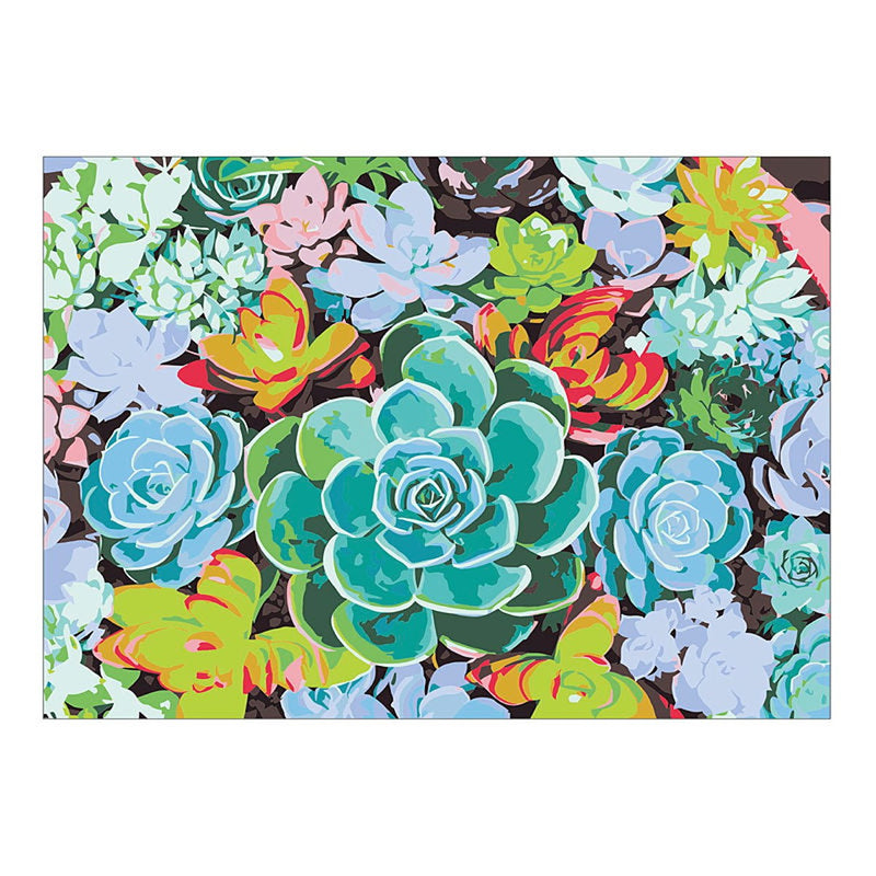 Schilderen op nummer - vetplanten