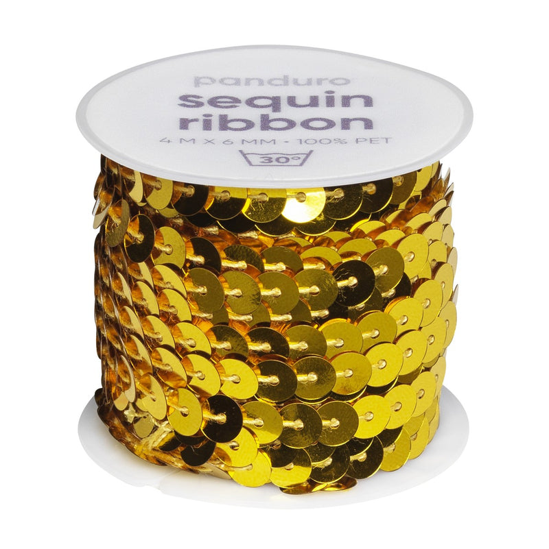 Decoratief koord - pailletten - goud