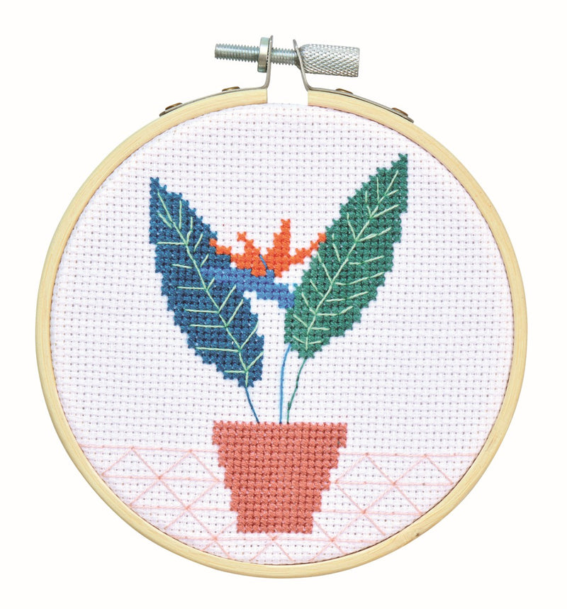Borduurpakket mini - 10 cm - strelitzia
