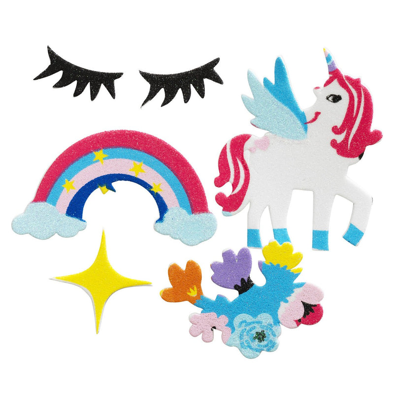 Funky foam stickers - unicorns & rainbows