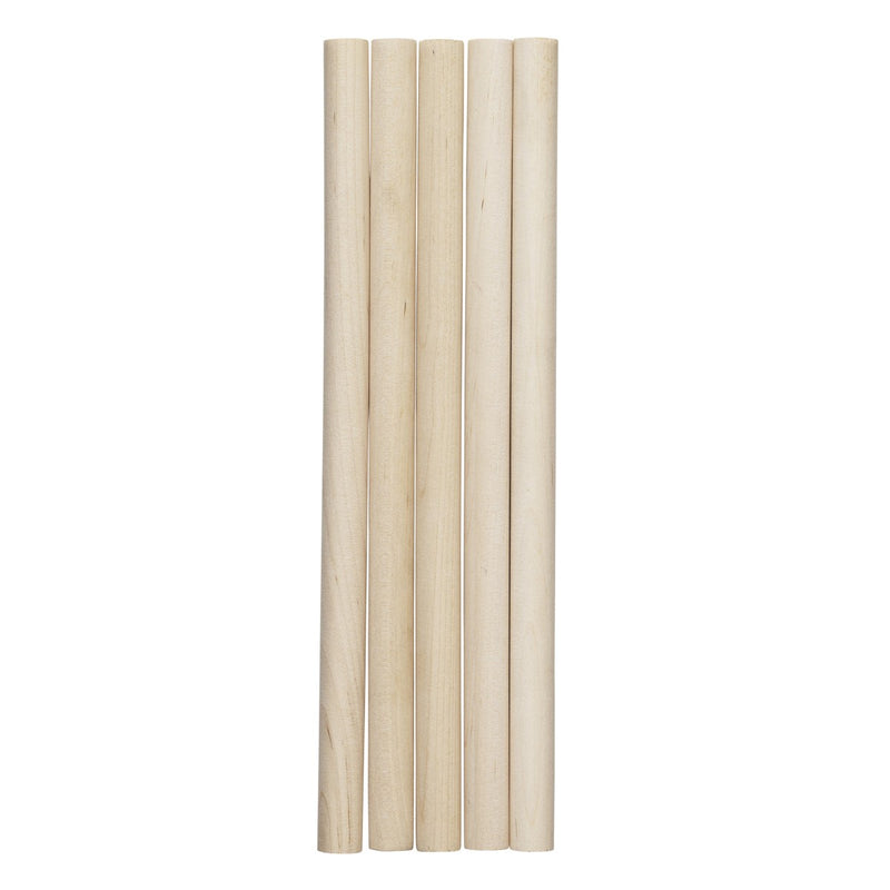 Houten stok - 13 mm - 22 cm - 5 stuks