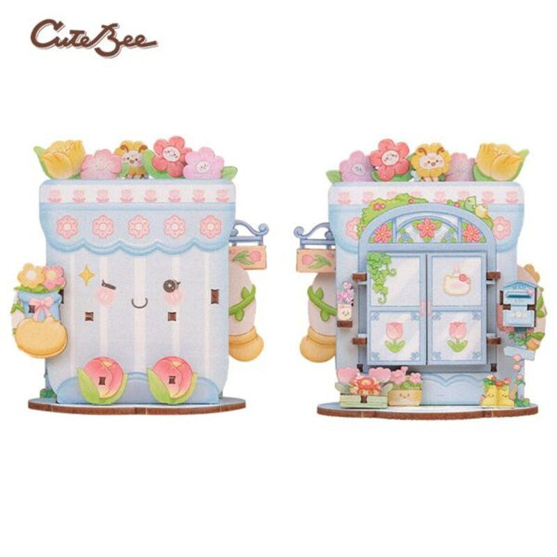 Cutebee houten 3D puzzel - flower shop