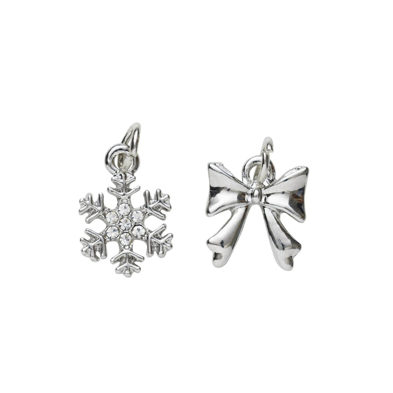 Charm Series hangers - sneeuwster/strik zilverkleurig