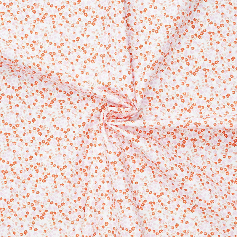 Stof katoen - 100 x 70 cm - meadow pink