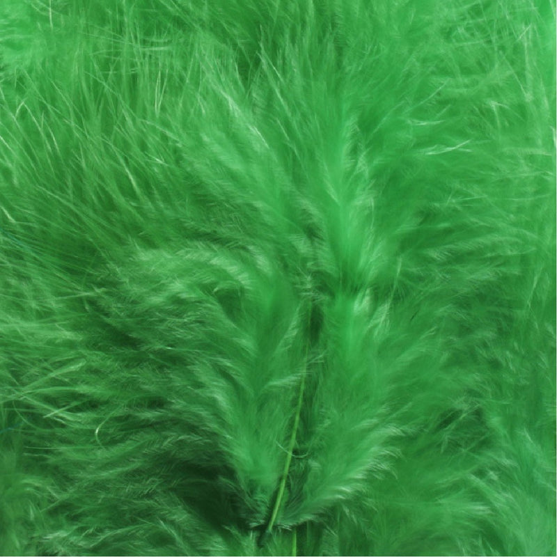 donzen veren 5-9 cm - groen 12 stuks