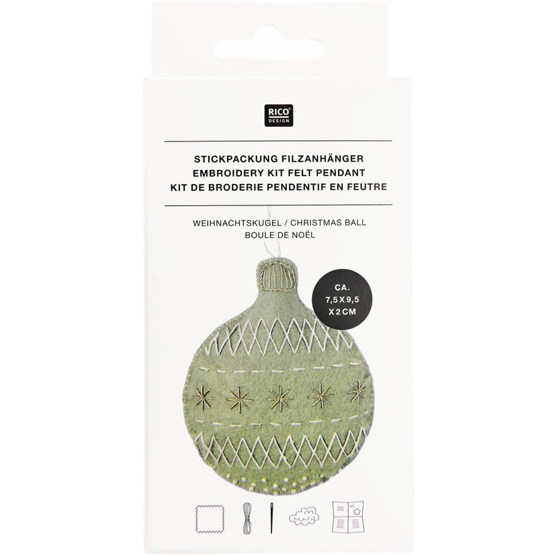 Rico Design vilt pakket - kerstbal hanger