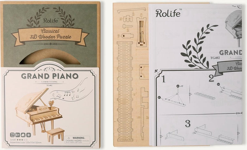 Robotime houten 3D puzzel - Piano