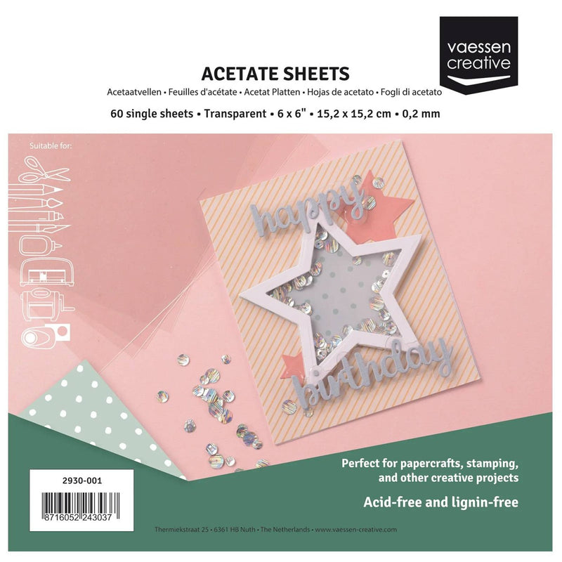 Vaessen Creative acetaatvellen - A4 - 10 stuks