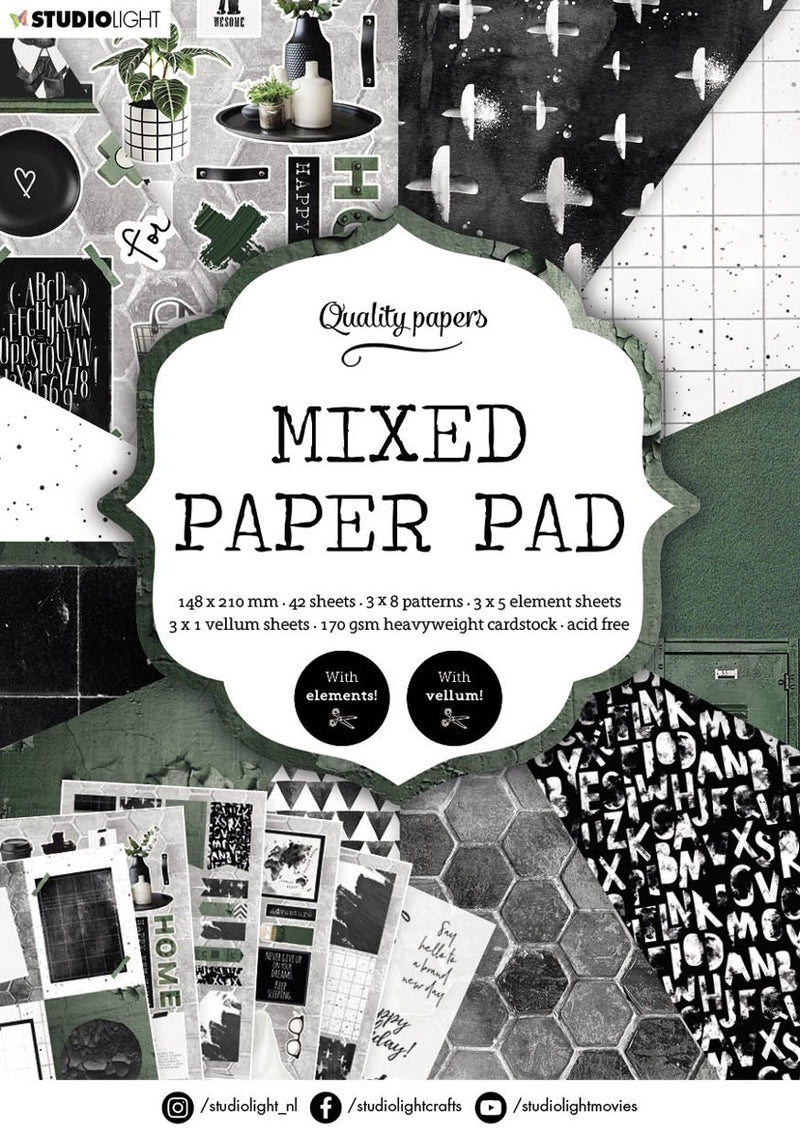 mixed paper pad pattern paper - nr. 161