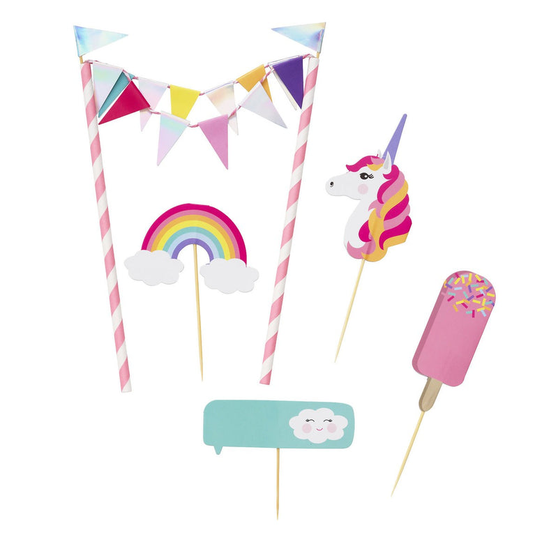 Taartdecoratie set - unicorn