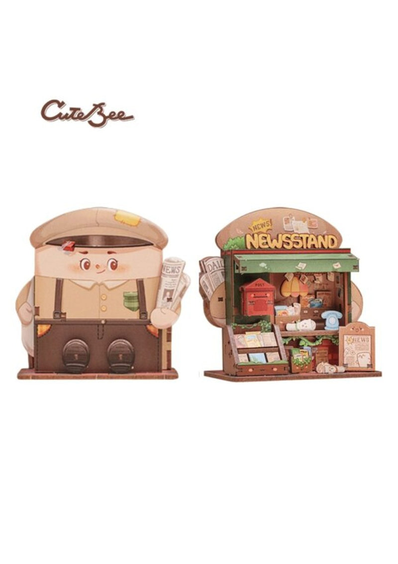 Cutebee houten 3D puzzel - news stand