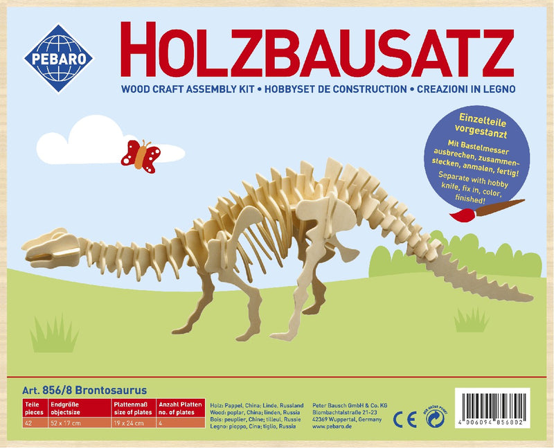 Houten bouwpakket - brontosaurus