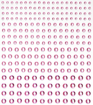 Strass stickers - lichtroze