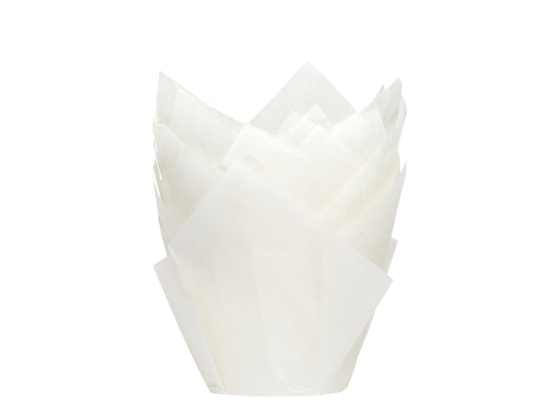 muffin tulip cups 36 stuks - wit