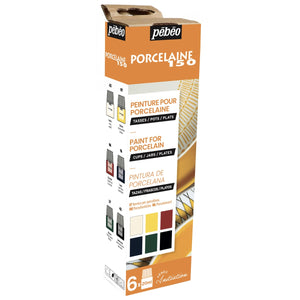 Porseleinverf - 20 ml - glans - 6 stuks