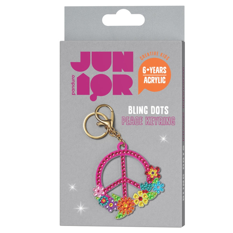 Panduro Junior DIY kit - Bling Dots peace sleutelhanger