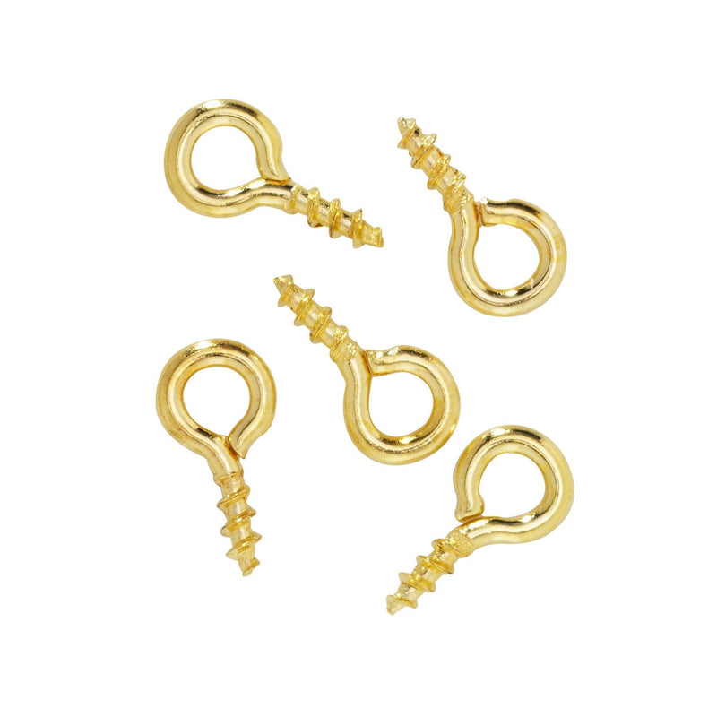 Schroefoogjes - 8 mm - 50 stuks - goudkleurig
