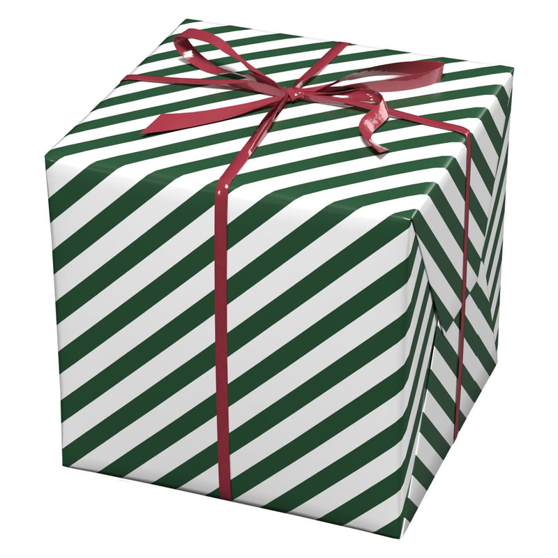 Cadeaupapier - 10 meter - groen gestreept