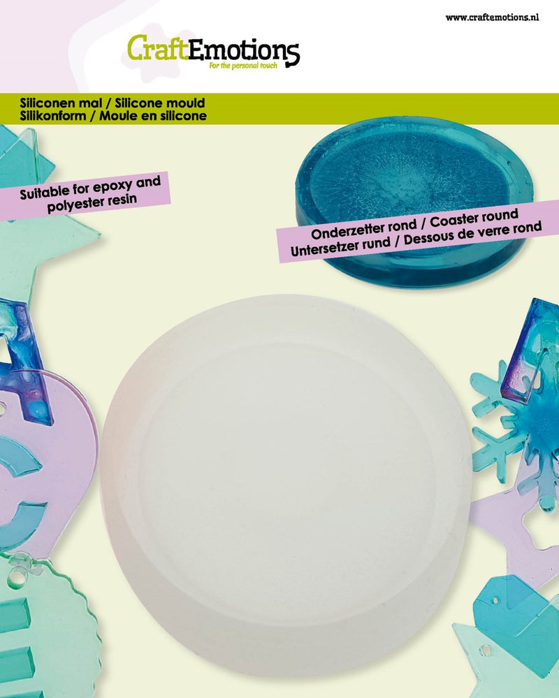 Siliconen gietmal - onderzetter rond
