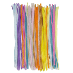 Chenilledraad - 100 stuks - pastel mix
