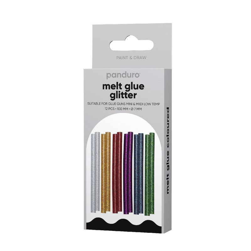 Lijmsticks voor lijmpistool - lage temperatuur - 7 mm - 12 stuks - glitters