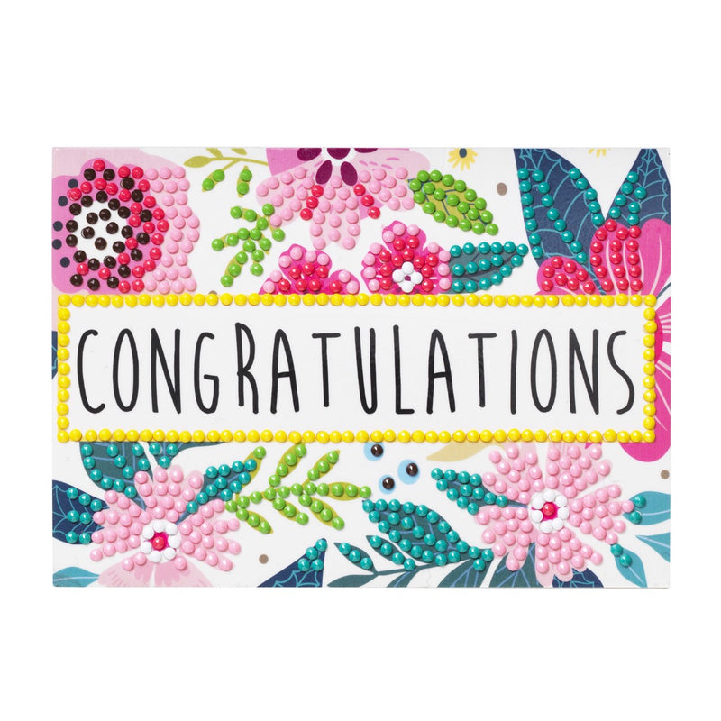 Diamond painting kaart - Congratulations