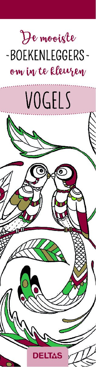 Kleurboek - boekenleggers - Vogels