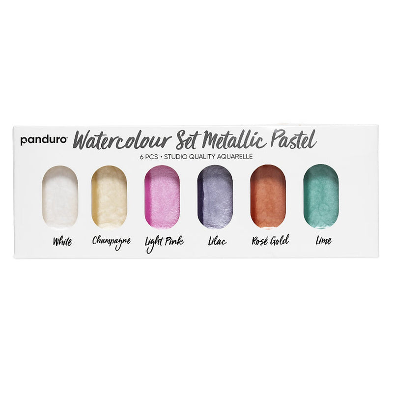 Panduro set aquarelverf - metallic - pasteltinten