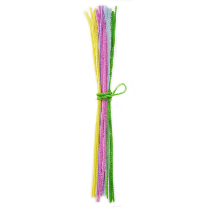 Chenilledraad - 25 stuks - pastel mix