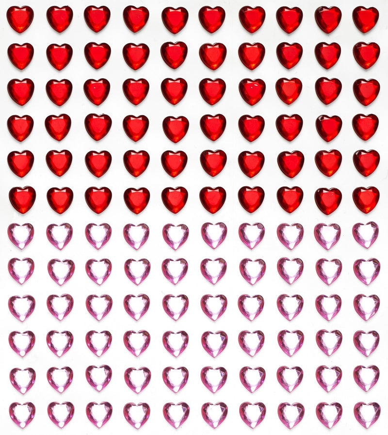 Strass stickers - hartjes