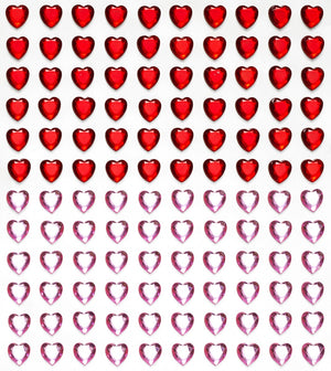 Strass stickers - hartjes