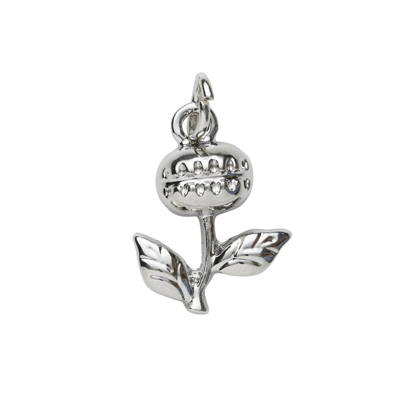 Charm Series hanger - piranhaplant zilverkleurig