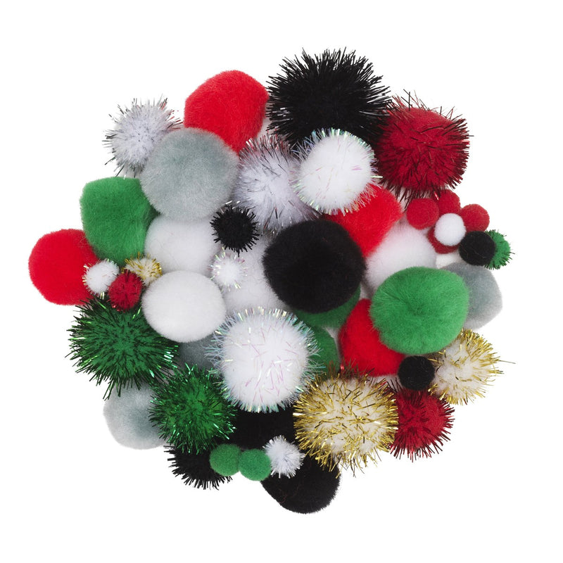 Pompons - warme kleuren