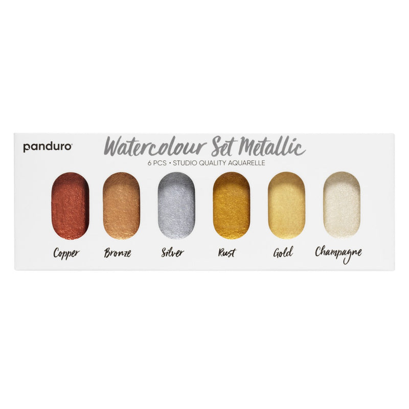 Panduro set aquarelverf - metallic - goudtinten