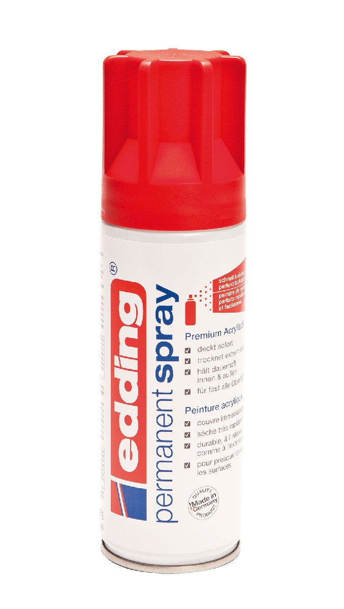 edding 5200 permanent spray - 200 ml - mat - verkeersrood