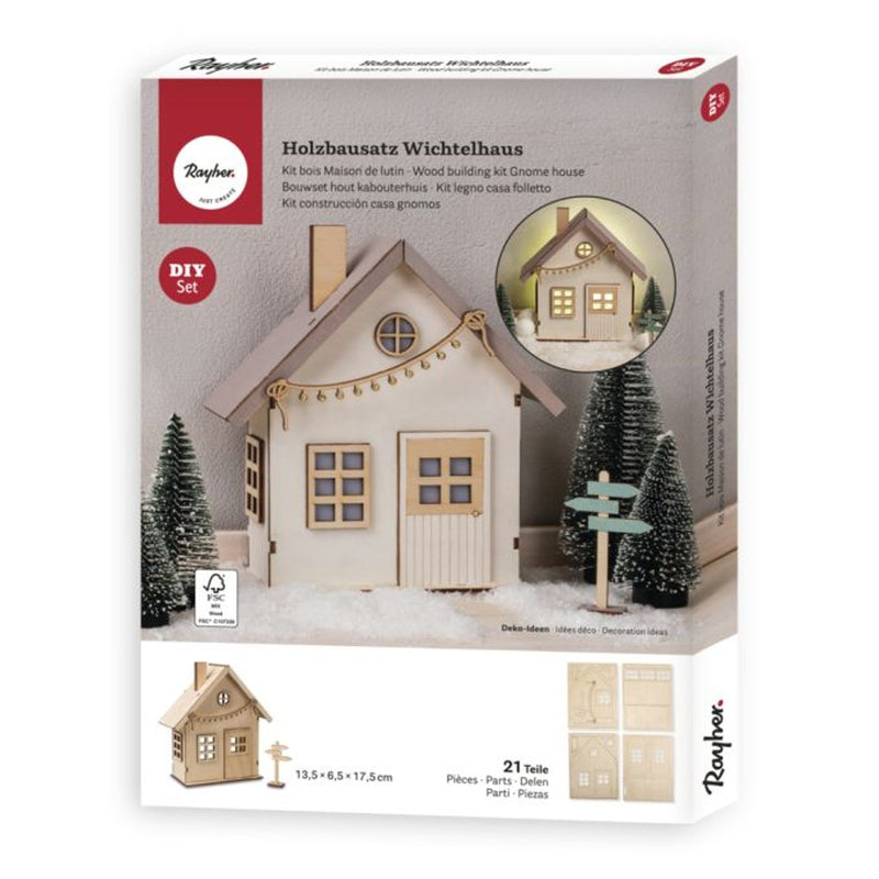 Rayher houten 3D puzzel - kabouterhuisje