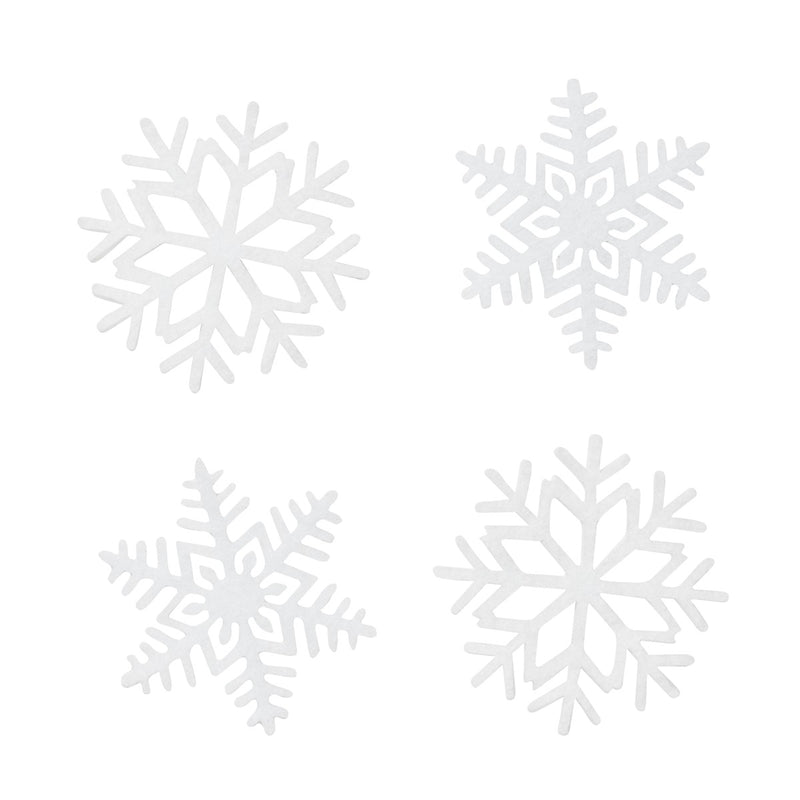 Vilten stickers - sneeuwvlokken