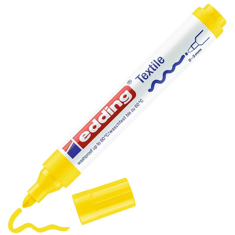 edding 4500 textile pen - 2 tot 3 mm - geel
