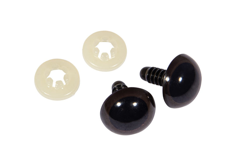 Kunststof veiligheidsogen - 18 mm - donkerbruin