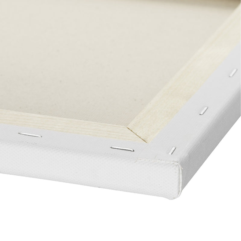 Gespannen canvasdoek - wit - 27x22 cm