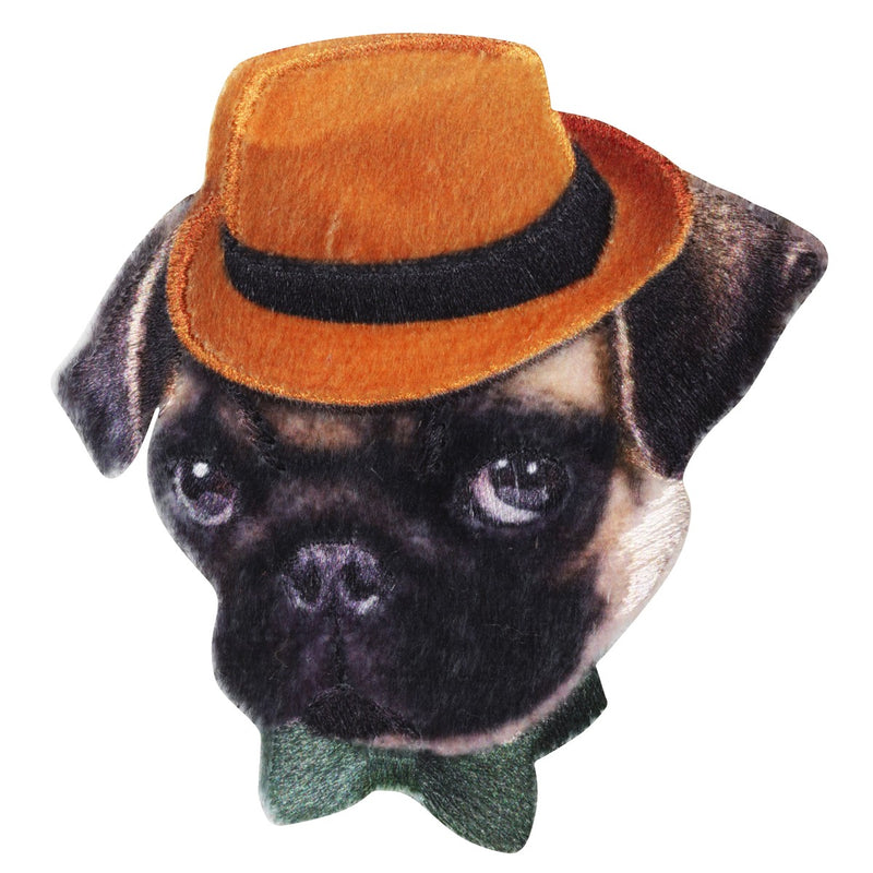 Iron-on - hond met hoed