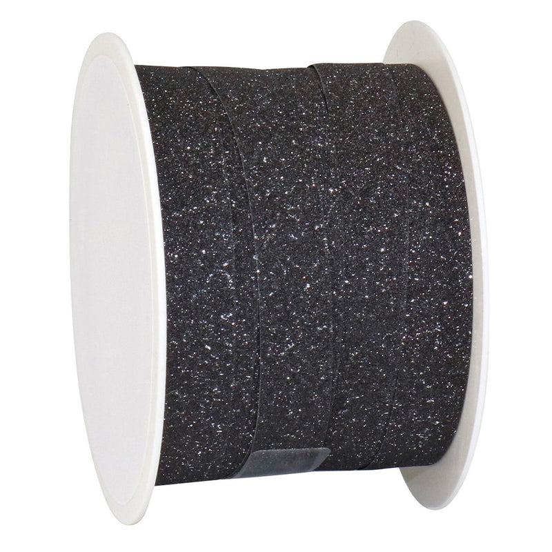 Cadeaulint - 10 meter - glitter zwart