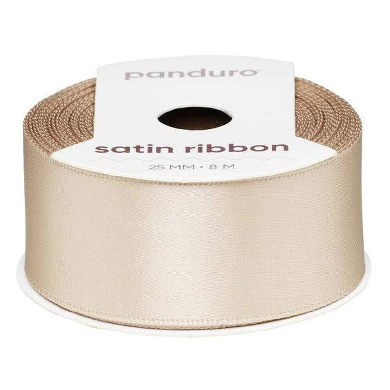 Satijnlint - 25 mm - beige