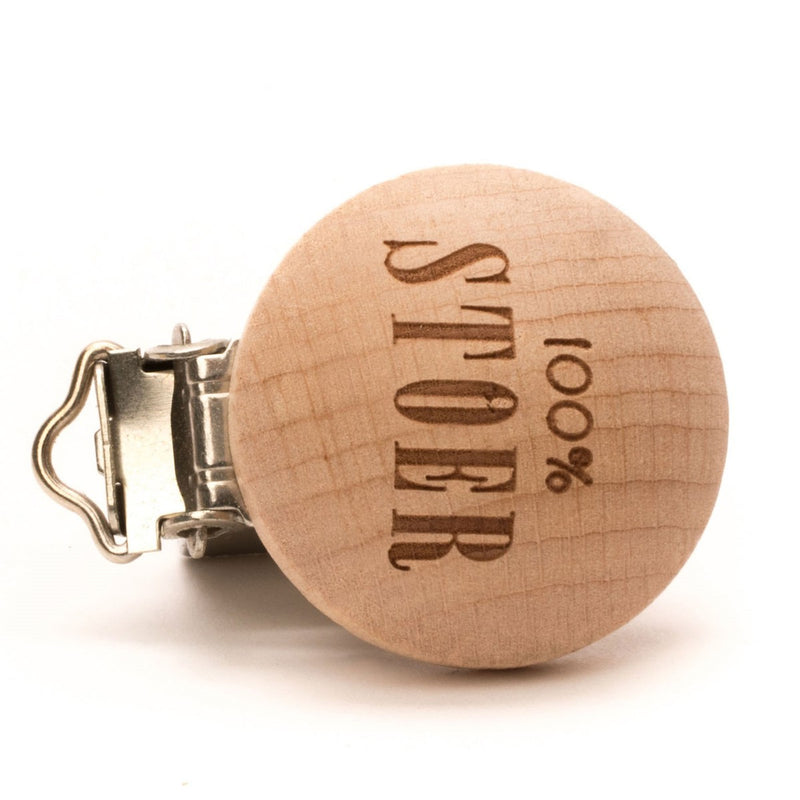 houten speenclip 2 stuks '100% Stoer'