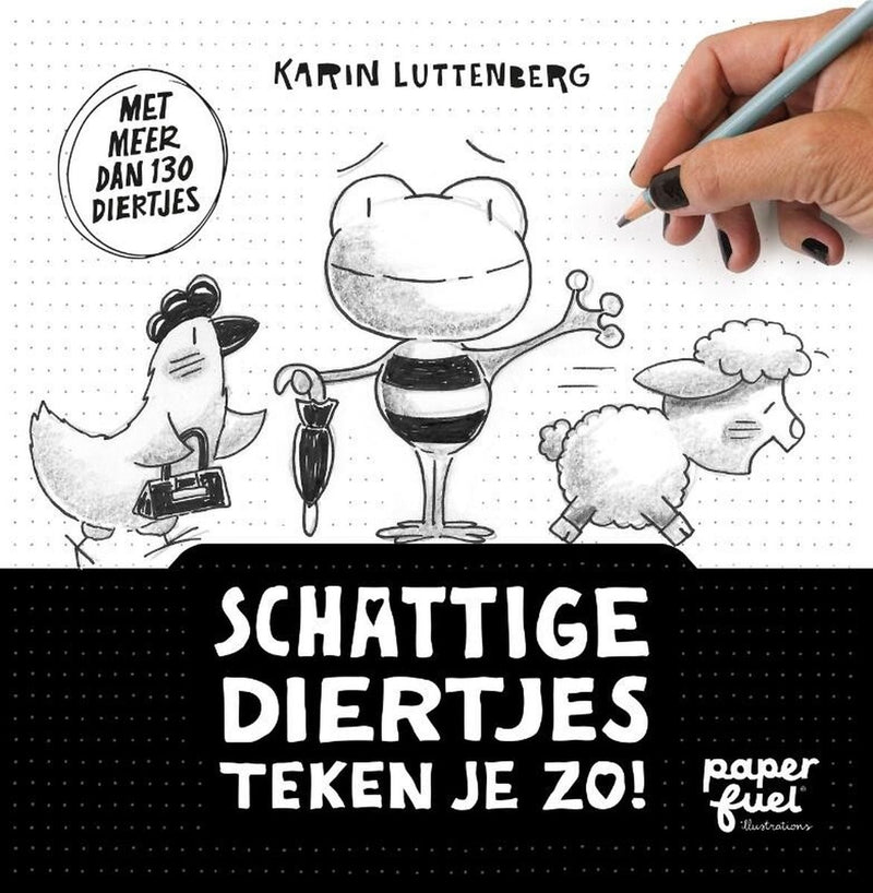 Boek - Paperfuel - Schattige diertjes teken je zo!