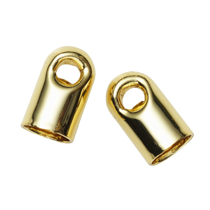 Eindkapje - 9K verguld - 3 mm - 2 stuks
