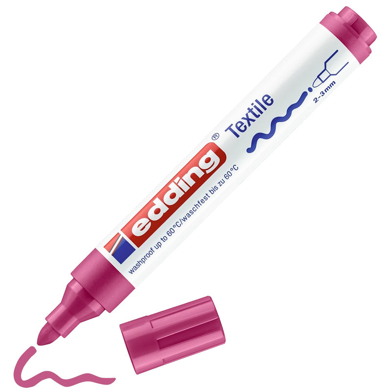 edding 4500 textile pen - 2 tot 3 mm - karmijn