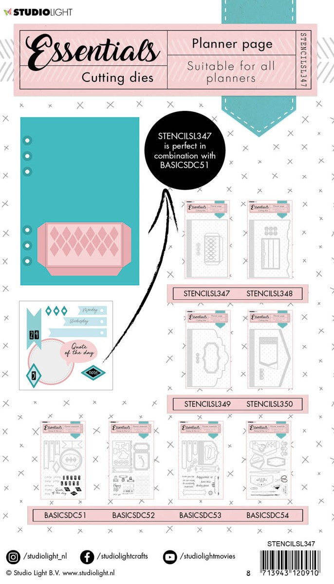 cutting die rectangle planner - nr. 347