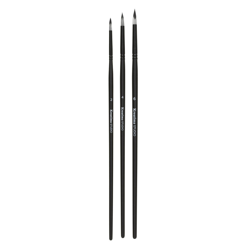 Kreatima Studio set penselen - rond - 3 stuks